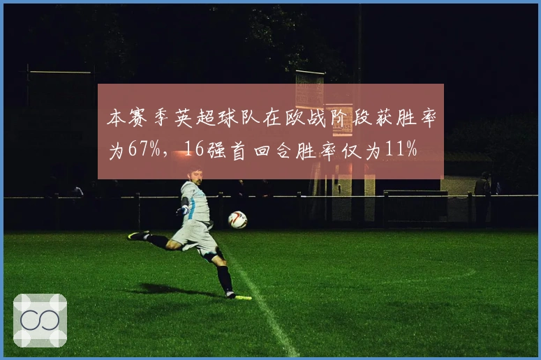 本赛季英超球队在欧战阶段获胜率为67%，16强首回合胜率仅为11%